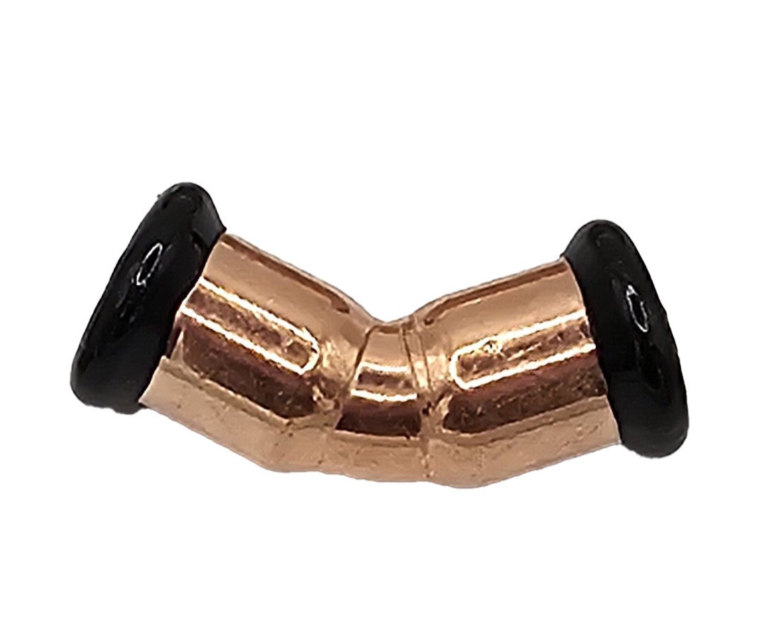 28MM PRESS 45DG ELBOW COPPER L21